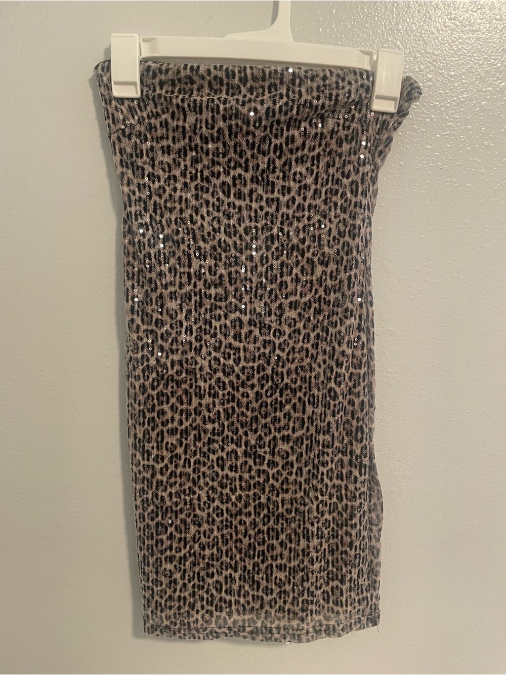 Leopard Print Sequin dress - Taupe/Black
